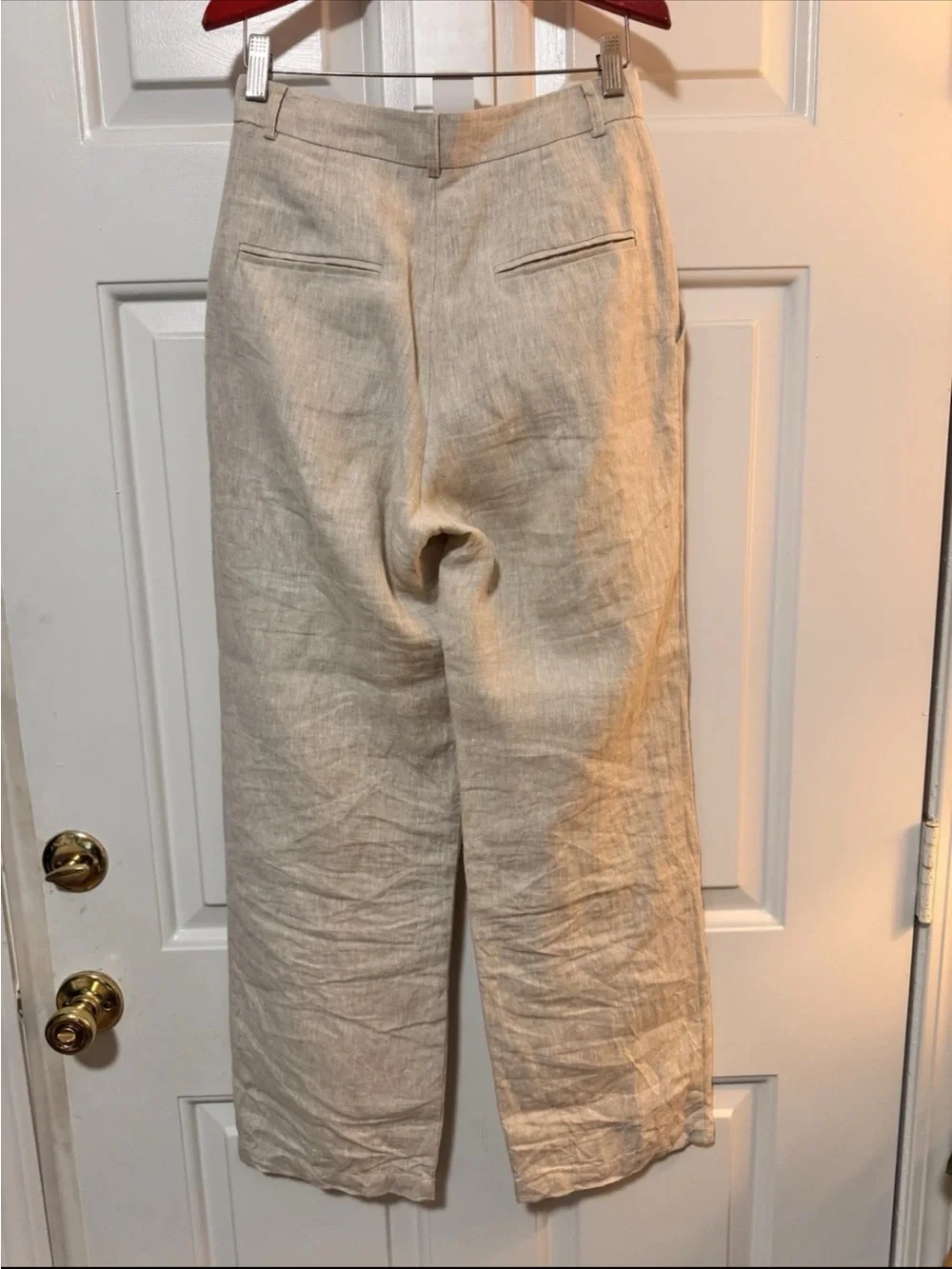 Reformation Mason Linen Pants in Oatmeal Size 2 NWOT